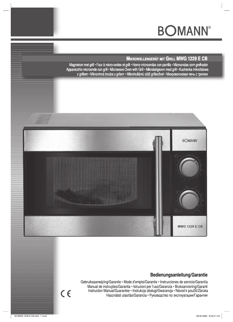 Image de la première page du manuel de l'appareil MWG 1229 E CB