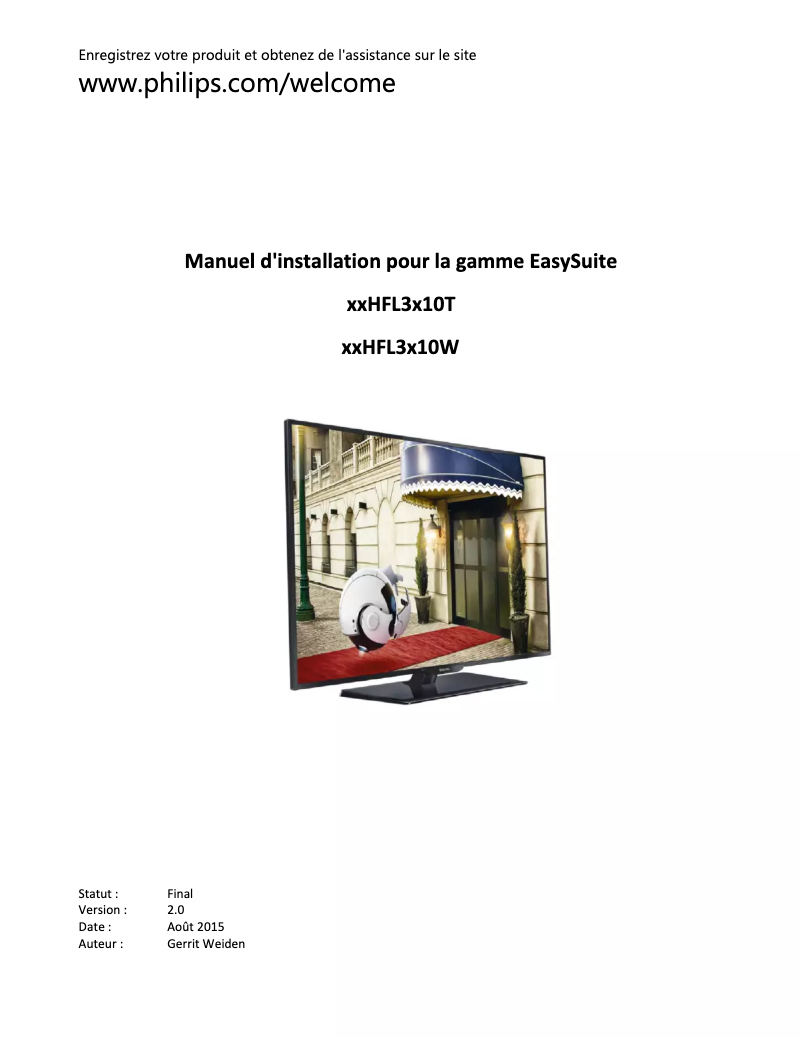 Image de la première page du manuel de l'appareil 24HFL3010W