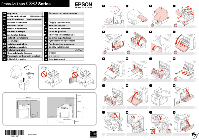 Page 1 de la notice Manuel utilisateur Epson AcuLaser CX37