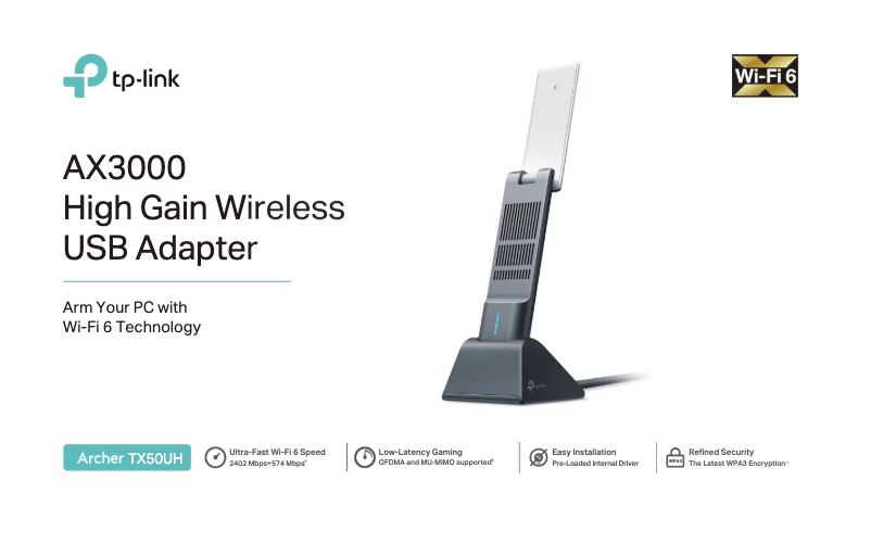 Page 1 de la notice Fiche technique TP-Link Archer TX50UH