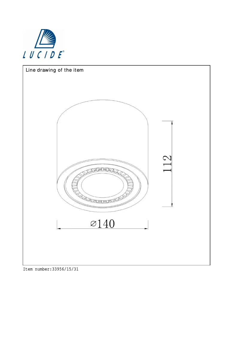 Page 1 de la notice Manuel utilisateur Lucide Opax 33956/15/31
