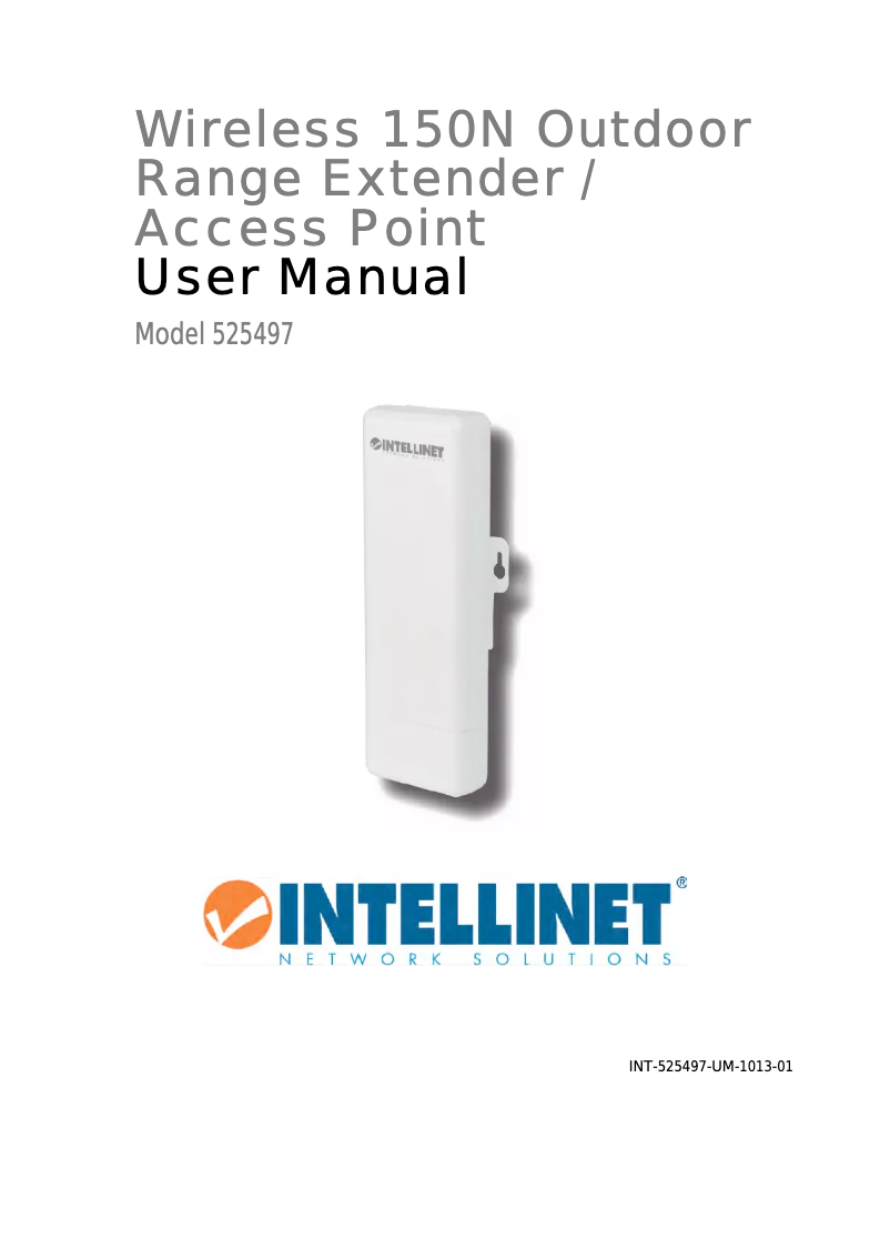 Page n°1 - Manuel utilisateur Intellinet 525497