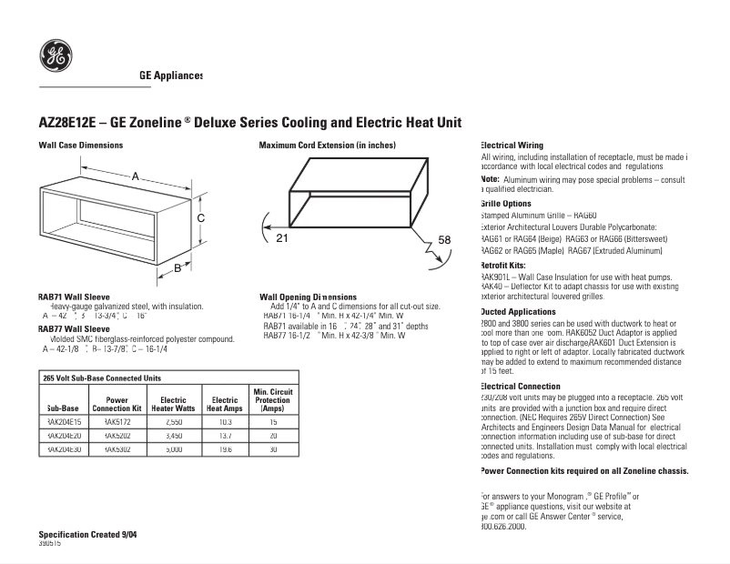 Imagen de la primera página del manual del dispositivo AZ28E12EAB