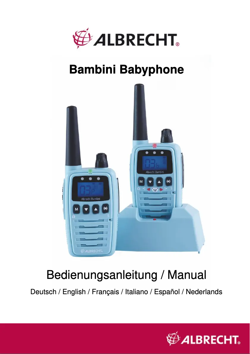Image de la première page du manuel de l'appareil Bambini Babyphone