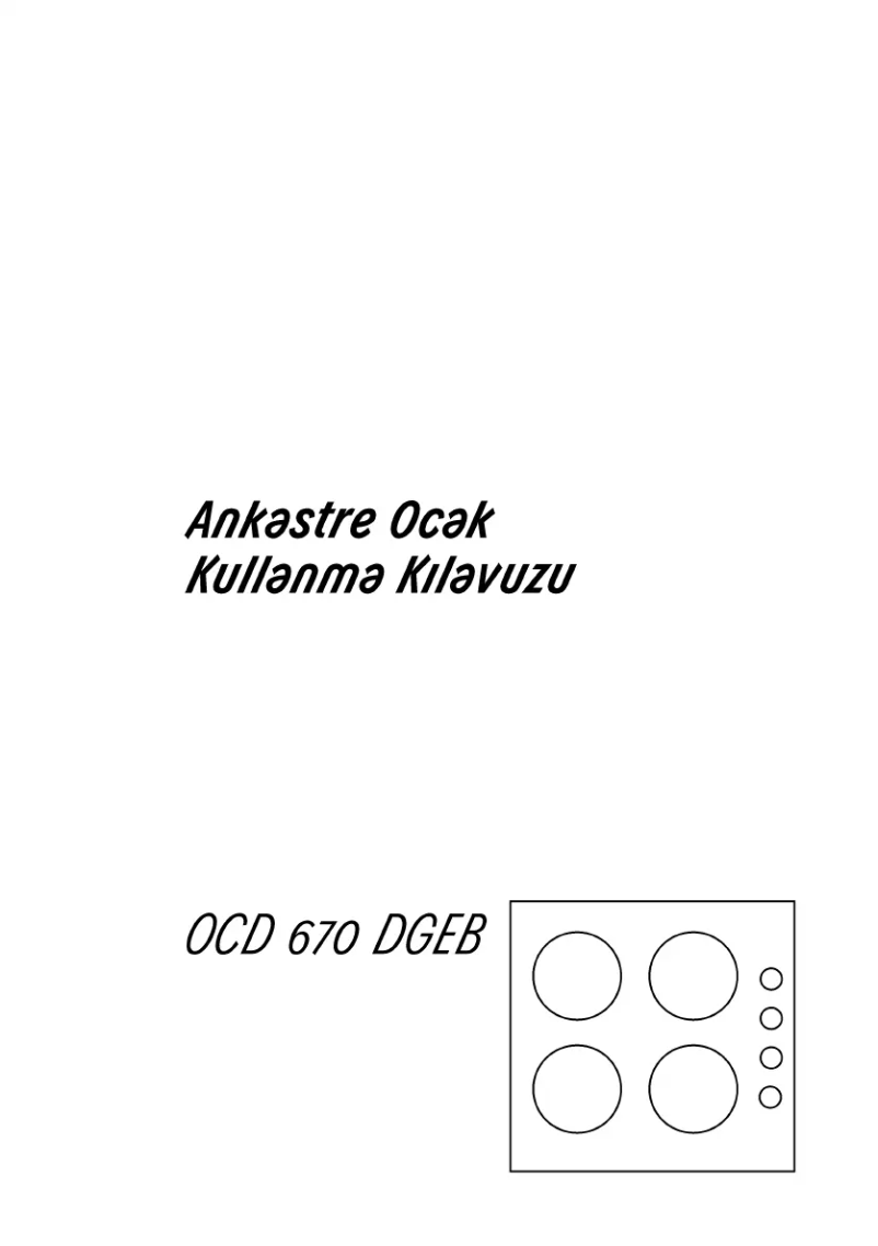 Image de la première page du manuel de l'appareil OCD 670 DGEB