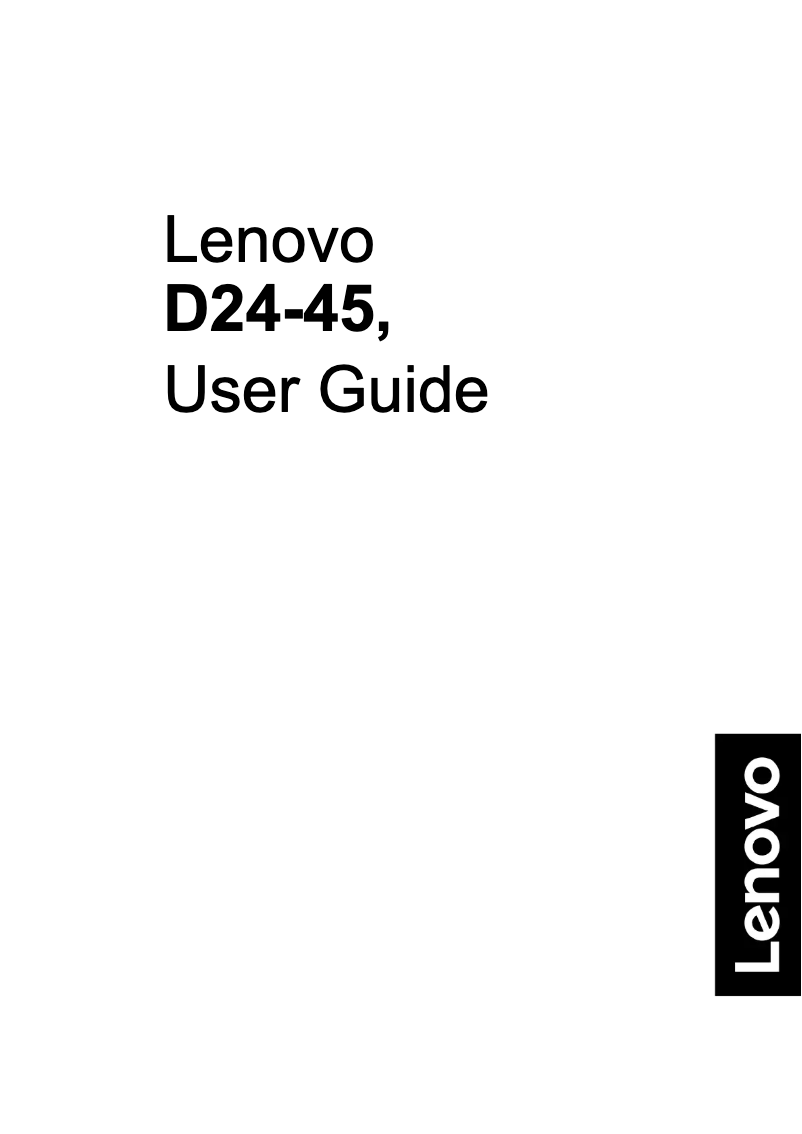 Page n°1 - Manuel utilisateur Lenovo D24-45