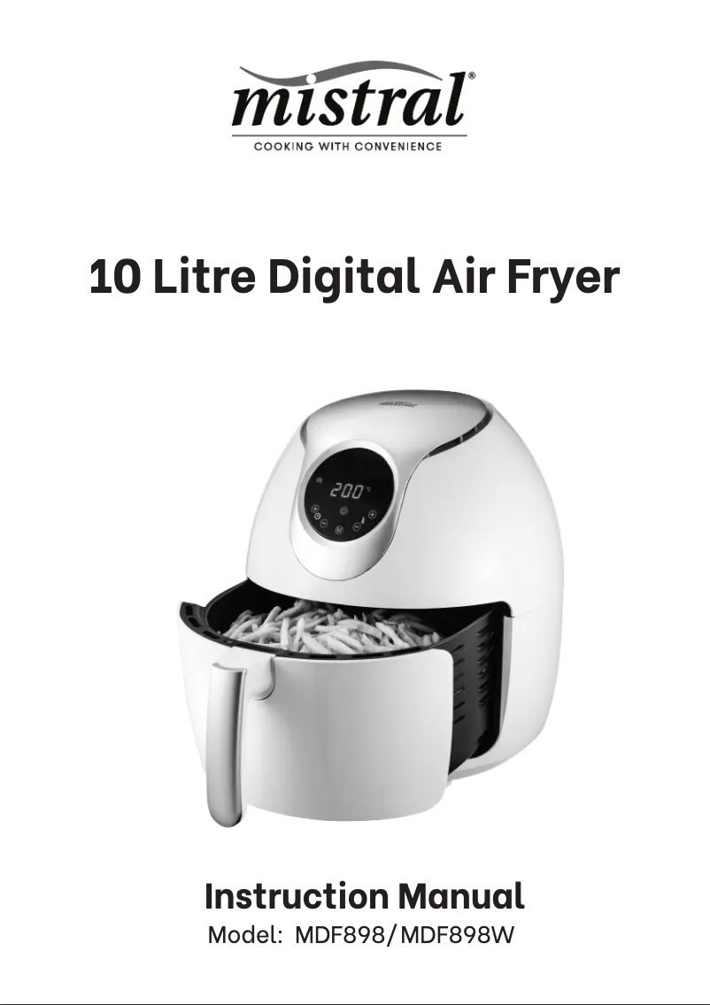 Page 1 de la notice Manuel utilisateur Mistral MDF898W