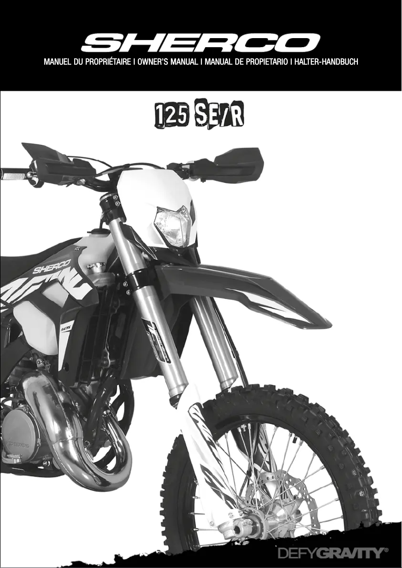 Page 1 de la notice Manuel utilisateur Sherco 125 SE (2020)