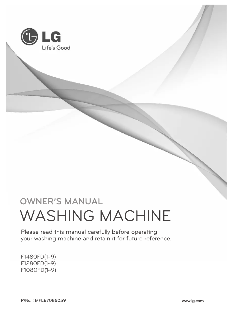 Page 1 de la notice Manuel utilisateur LG F1480FD5