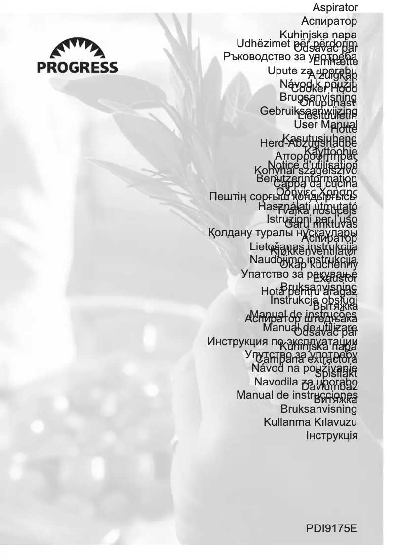 Page n°1 - Manuel utilisateur Progress PDI9175E