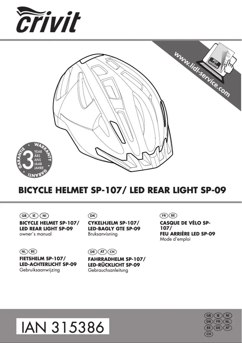 Página 1 del manual Manual de usuario Crivit IAN 315386