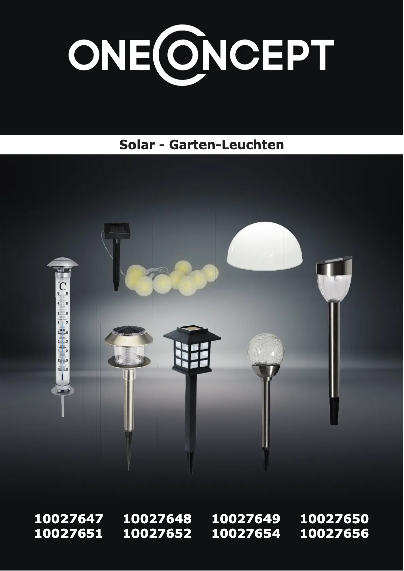 Page n°1 - Manuel utilisateur OneConcept Luzern