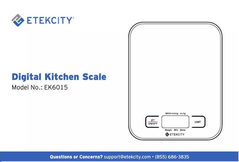 Page 1 de la notice Manuel utilisateur Etekcity EK6015