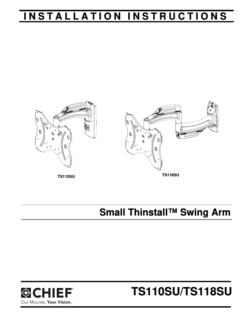 Página 1 del manual Manual de usuario Chief TS110SU