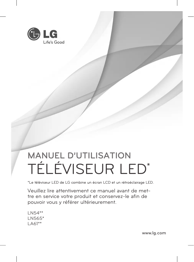 Page n°1 - Manuel utilisateur LG 50LN5420