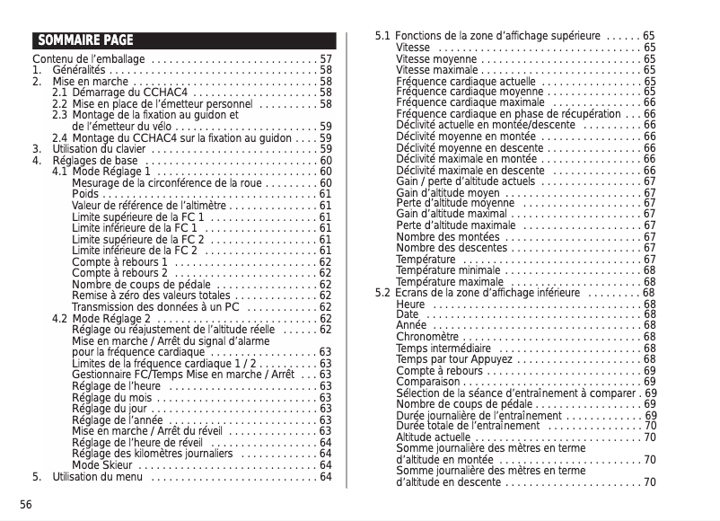 Page 1 de la notice Manuel utilisateur Ciclo HAC4