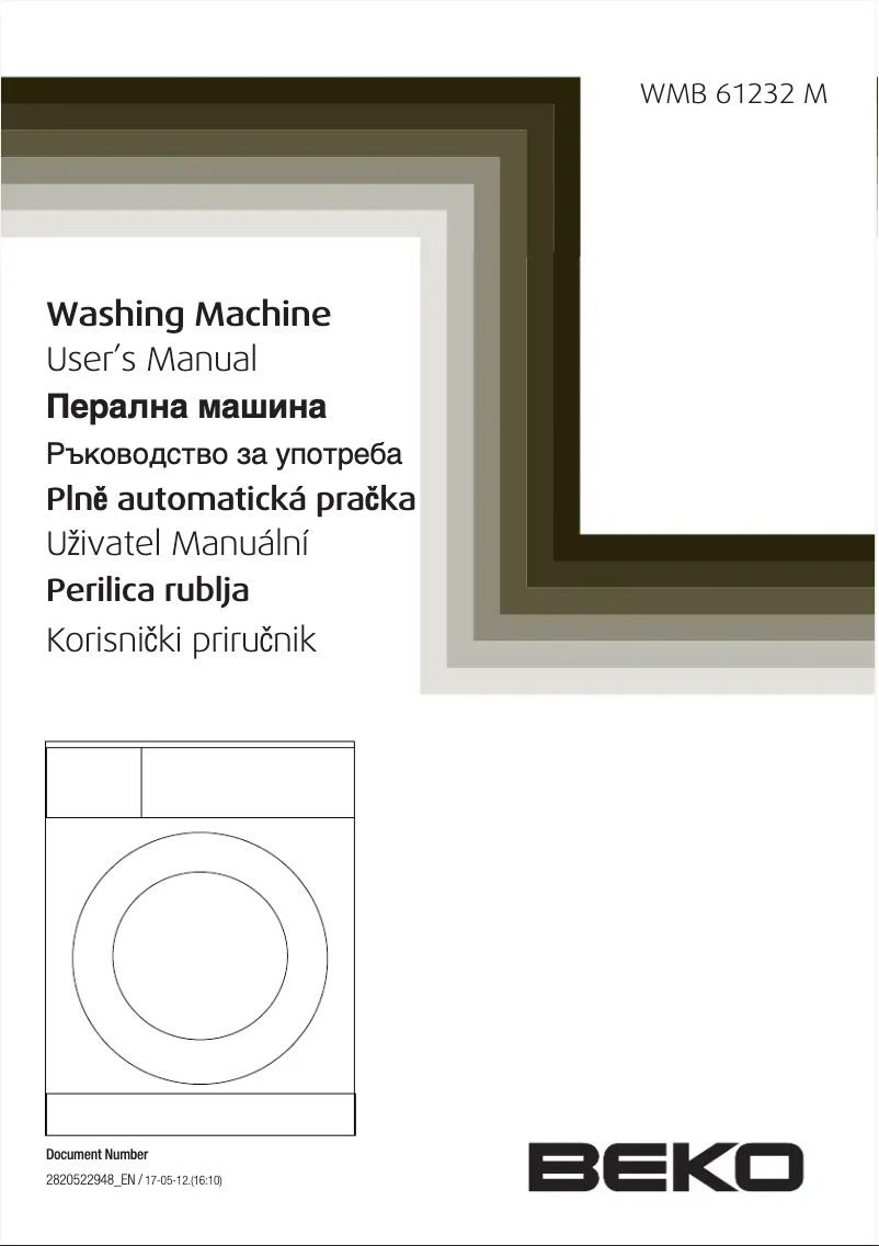 Page 1 de la notice Manuel utilisateur Beko WMB 61232 M