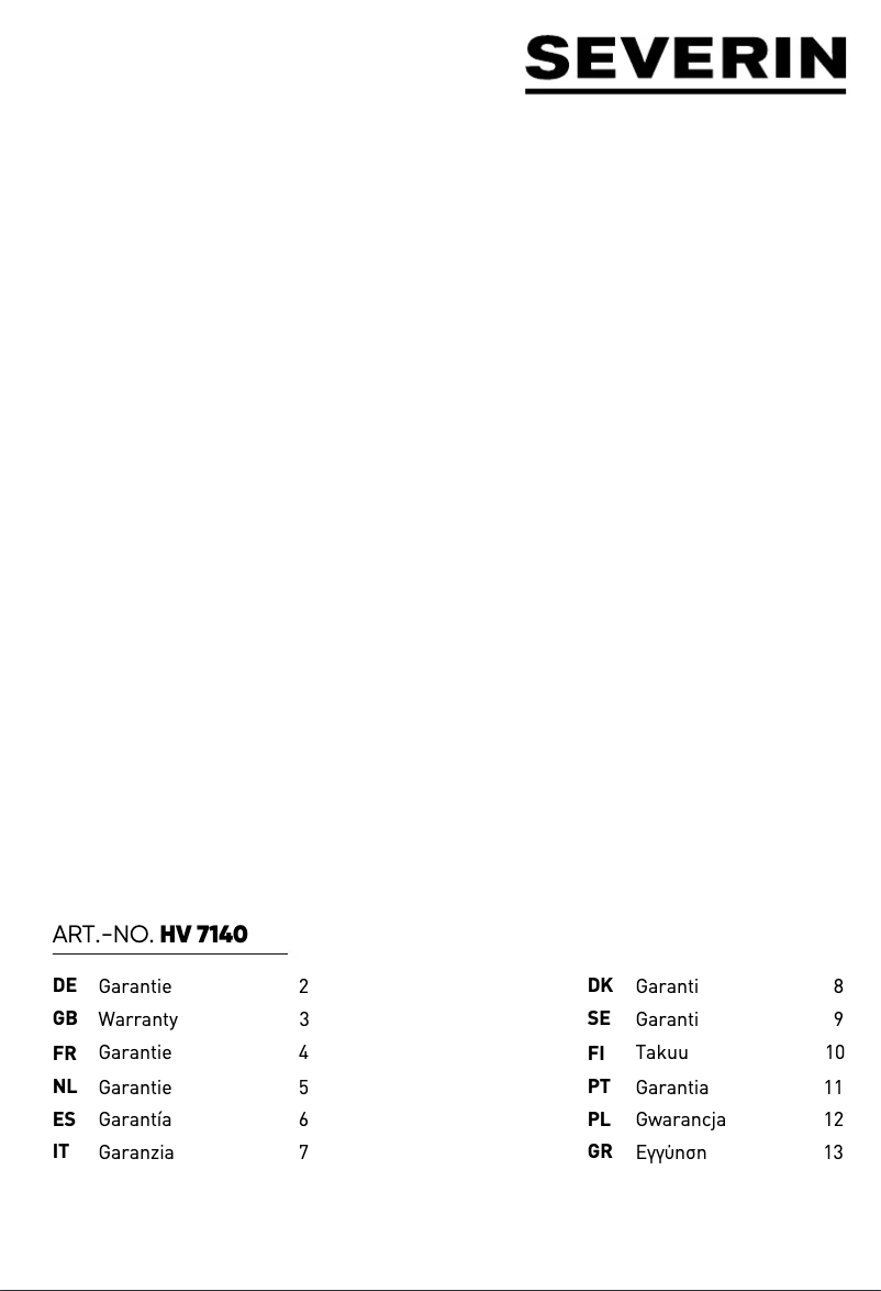 Image de la première page du manuel de l'appareil HV 7140