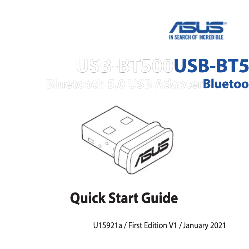 Página 1 del manual Manual de usuario Asus USB-BT500