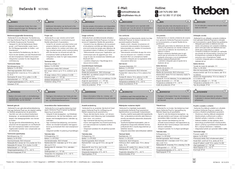 Page n°1 - Manuel utilisateur Theben theSenda B