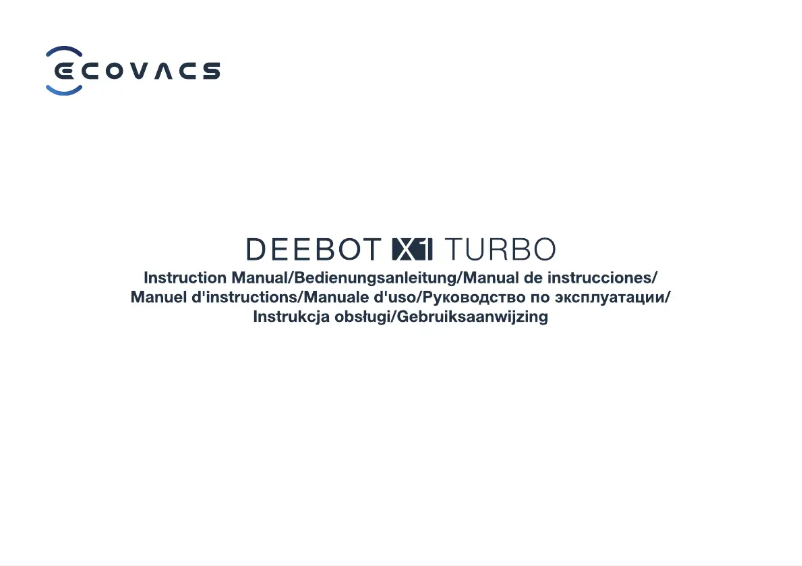 Image de la première page du manuel de l'appareil Deebot X1 Turbo