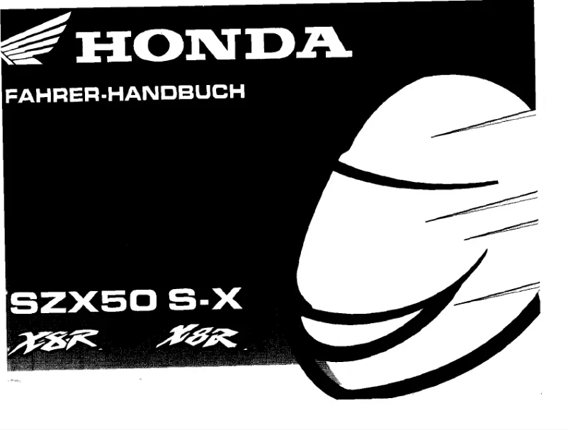Page 1 of the manual User Manual Honda SZX50S/X (1999)