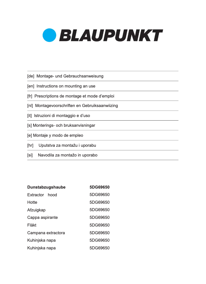 Image de la première page du manuel de l'appareil 5DG69650