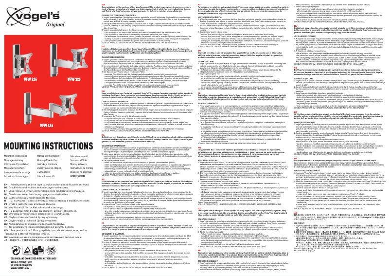 Page n°1 - Manuel utilisateur Vogel's VFW 426