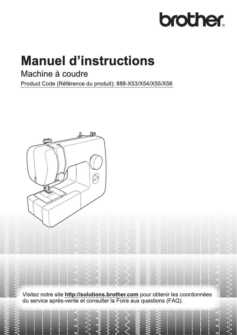 Page 1 de la notice Manuel utilisateur Brother X1417
