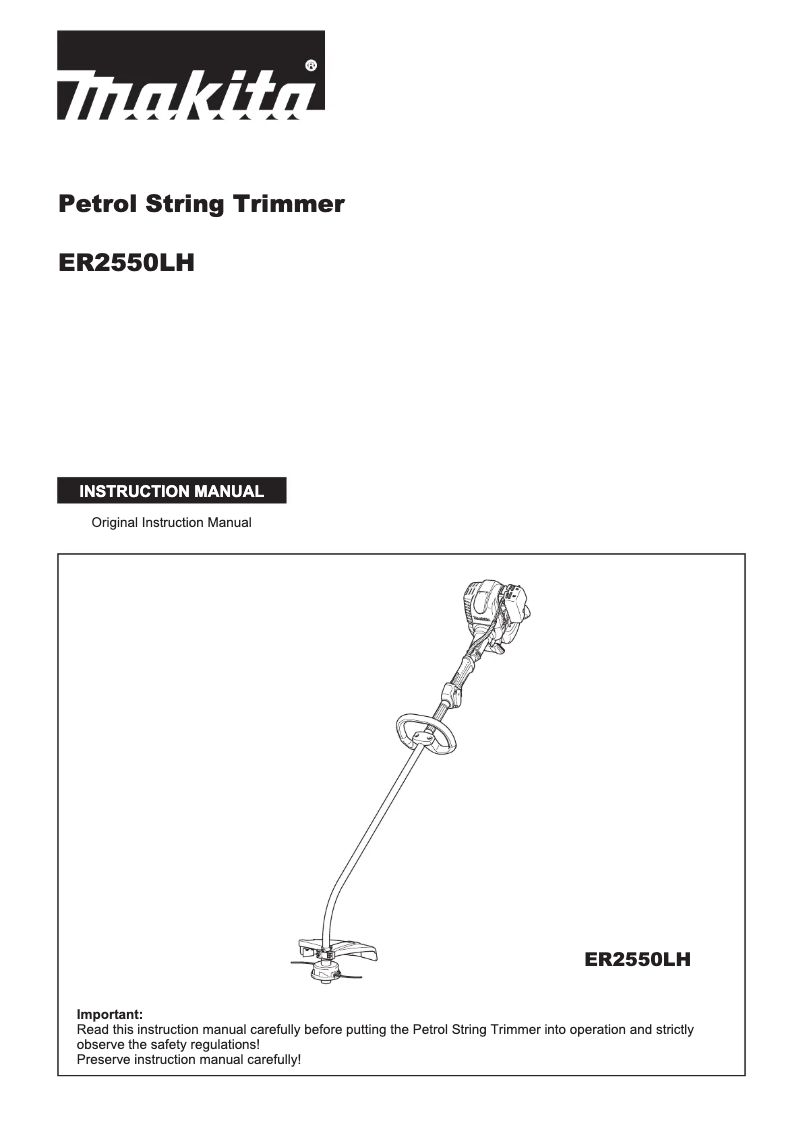 Page n°1 - Manuel utilisateur Makita ER2550LH