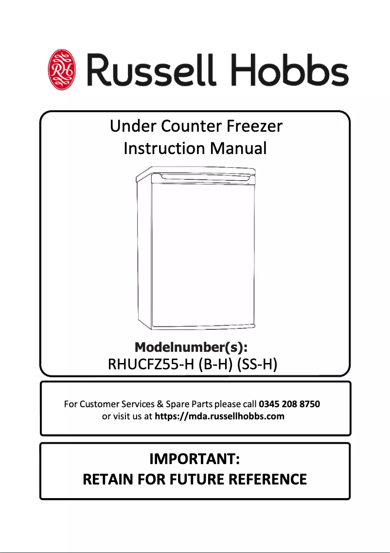 Page n°1 - Manuel utilisateur Russell Hobbs RHUCFZ55-H