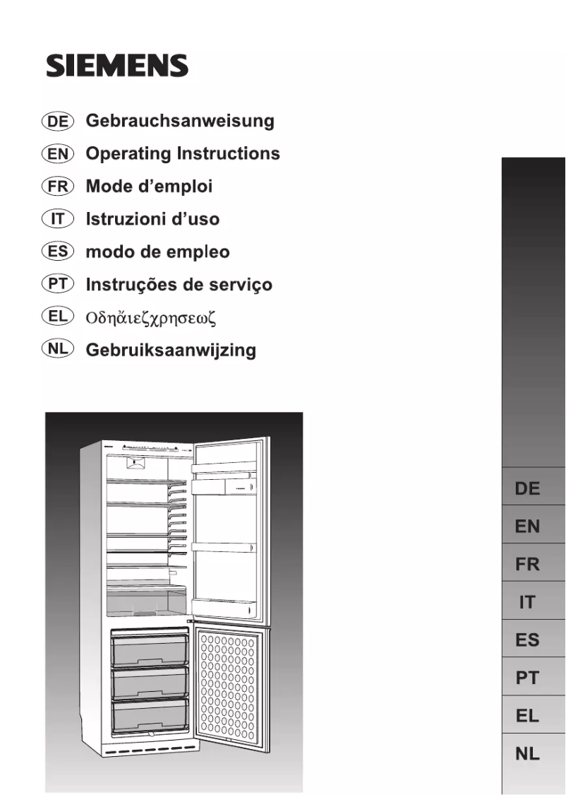 Page 1 de la notice Manuel utilisateur Siemens KG36SX70