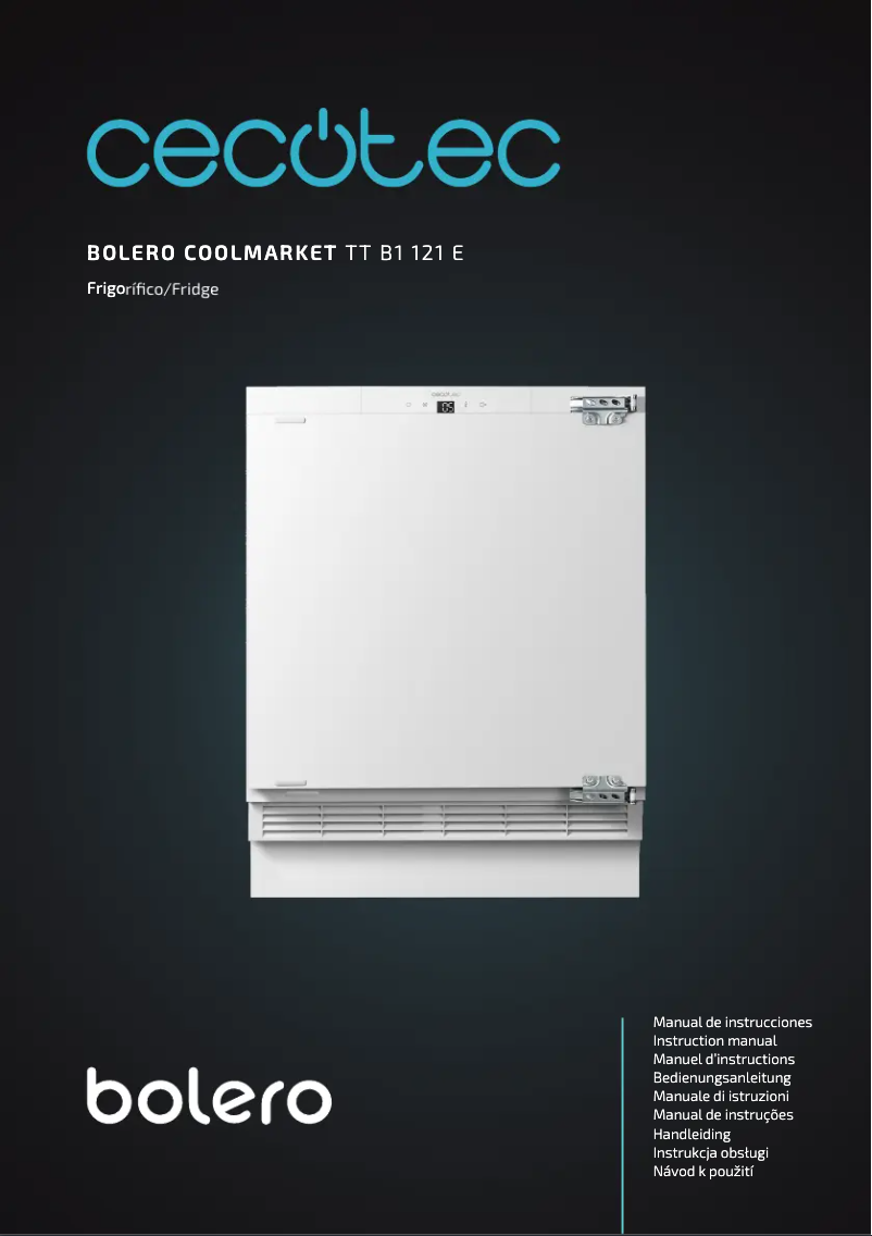 Page n°1 - Manuel utilisateur Cecotec Bolero CoolMarket TT BI 121 E