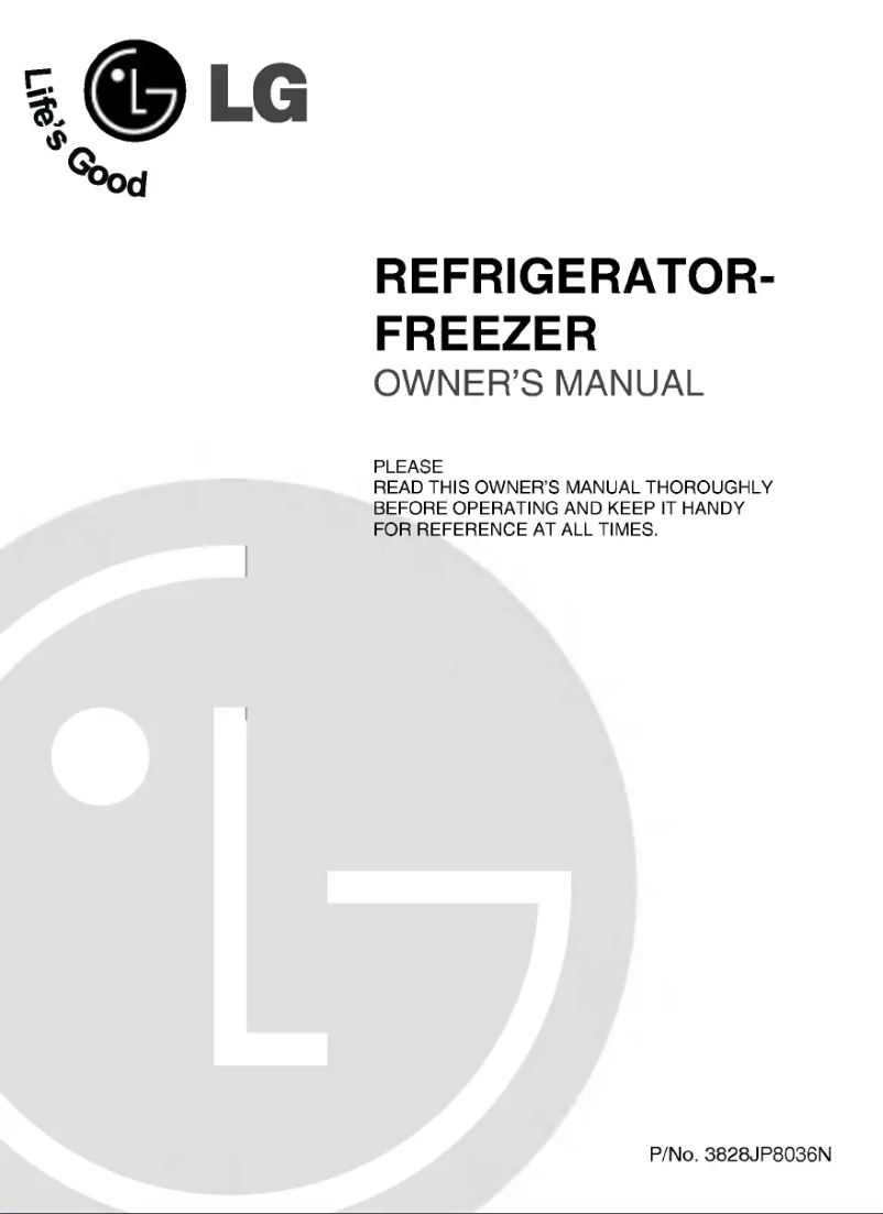 Page 1 de la notice Manuel utilisateur LG GN-332SA