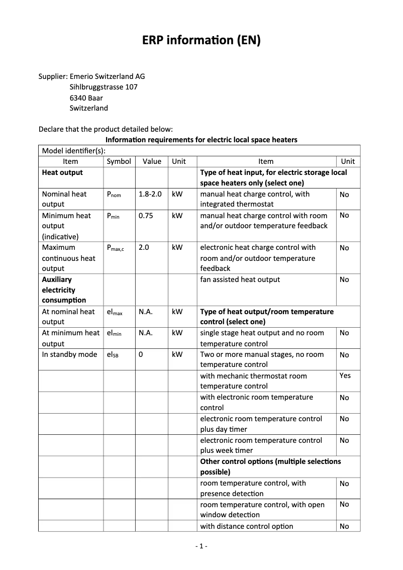 Image de la première page du manuel de l'appareil CH-119330.1