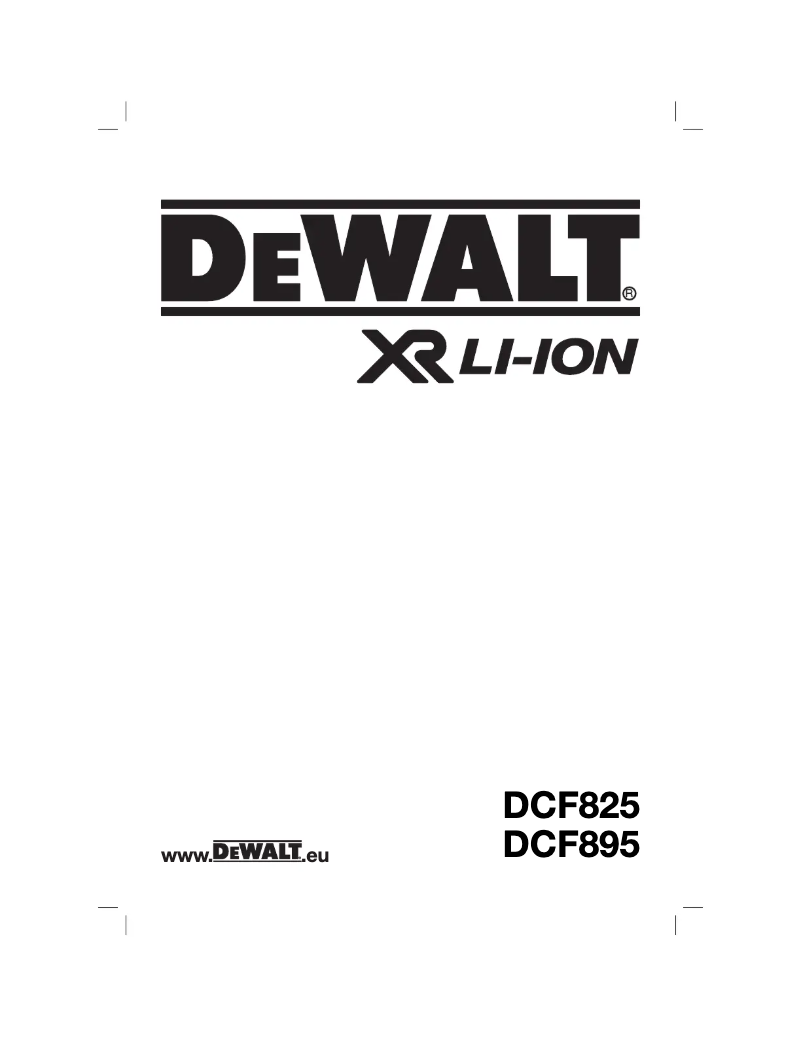 Página 1 del manual Manual de usuario DeWalt DCF825