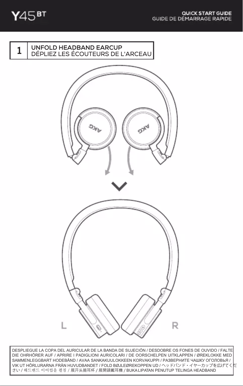 Page n°1 - Manuel utilisateur AKG Y 45BT
