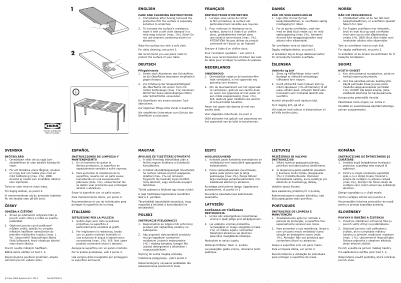 Página 1 del manual Manual de usuario Ikea TORSBY