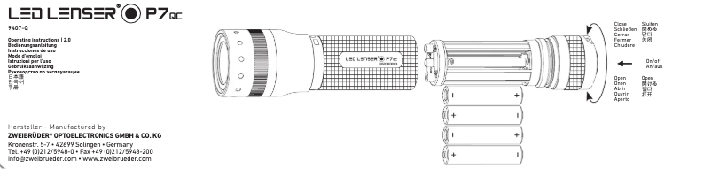 Image de la première page du manuel de l'appareil P7QC