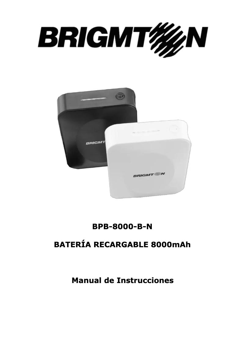 Page n°1 - Manuel utilisateur Brigmton BPB-8000-B