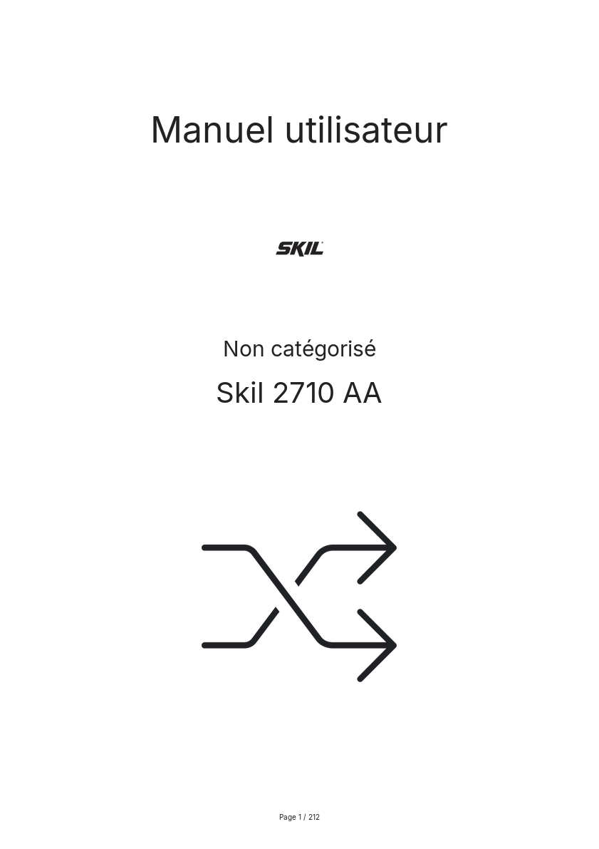 Image de la première page du manuel de l'appareil 2710 AA