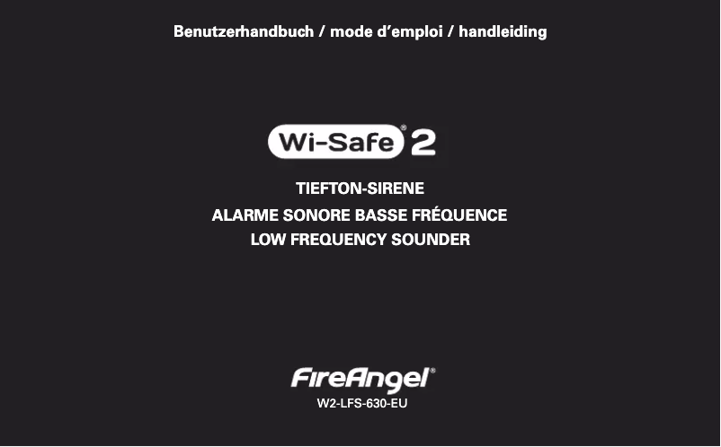 Page n°1 - Manuel utilisateur FireAngel W2-LFS-630-EUT
