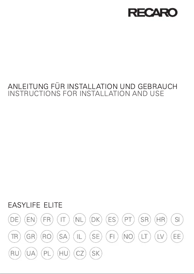 Image de la première page du manuel de l'appareil Easylife Elite