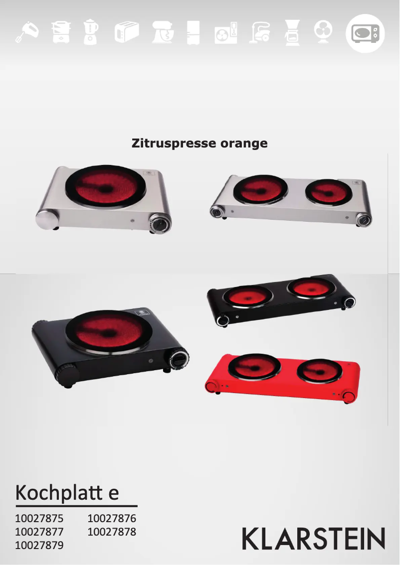 Image de la première page du manuel de l'appareil 10027875