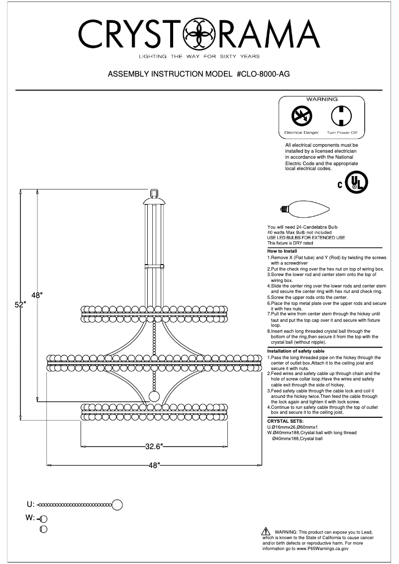 Image de la première page du manuel de l'appareil Clover CLO-8000-AG