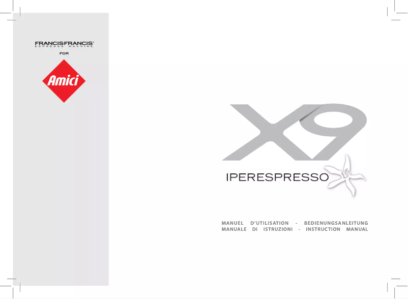 Page n°1 - Manuel utilisateur Amici X9 MIE
