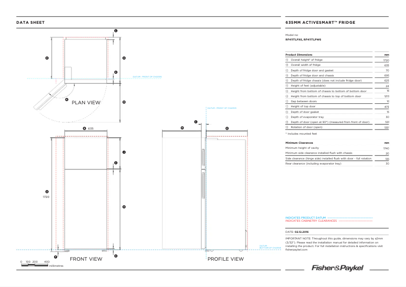 Image de la première page du manuel de l'appareil RF411TLPX6
