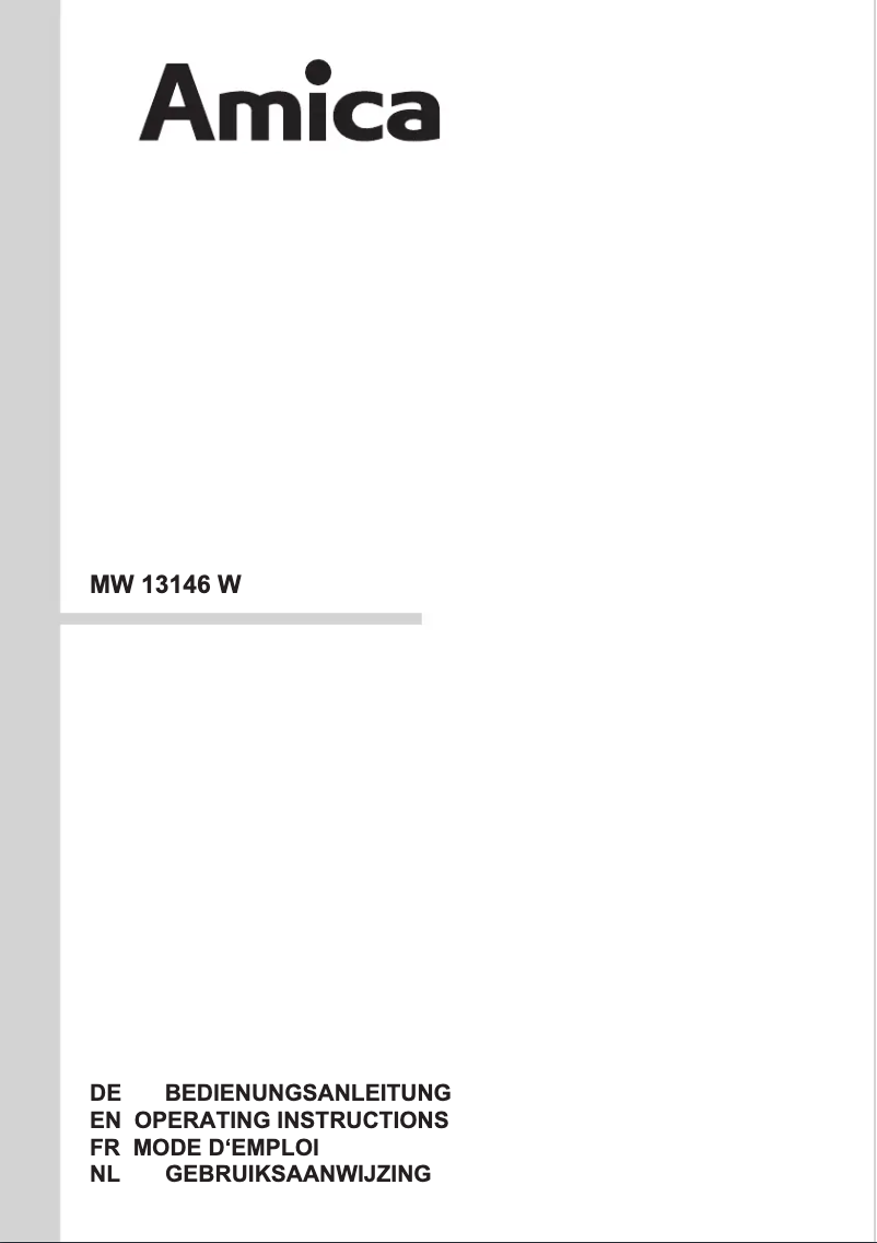 Imagen de la primera página del manual del dispositivo MW 13146 W