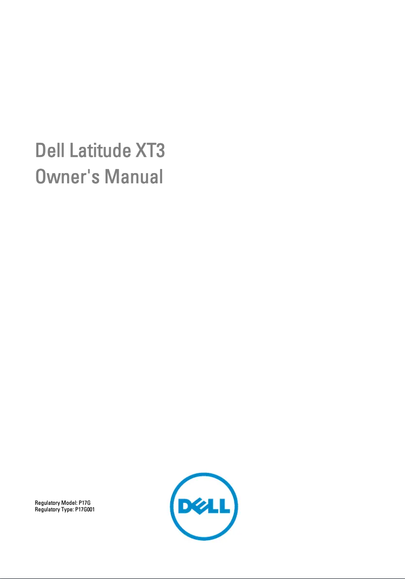 Page 1 de la notice Manuel utilisateur Dell Latitude XT3