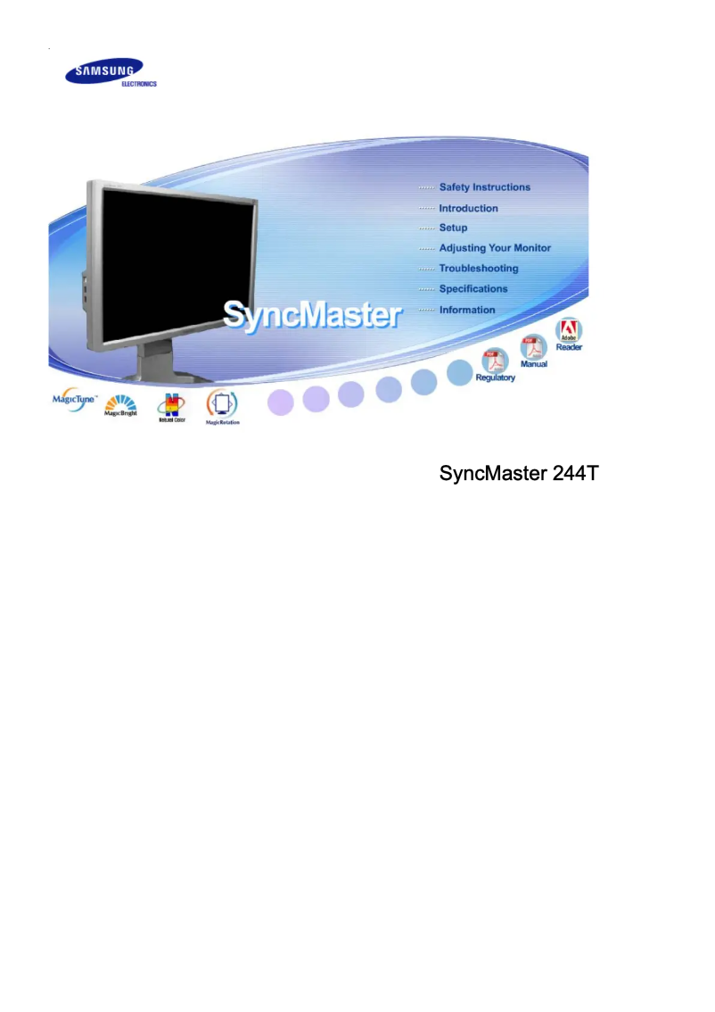 Image de la première page du manuel de l'appareil SyncMaster 244T